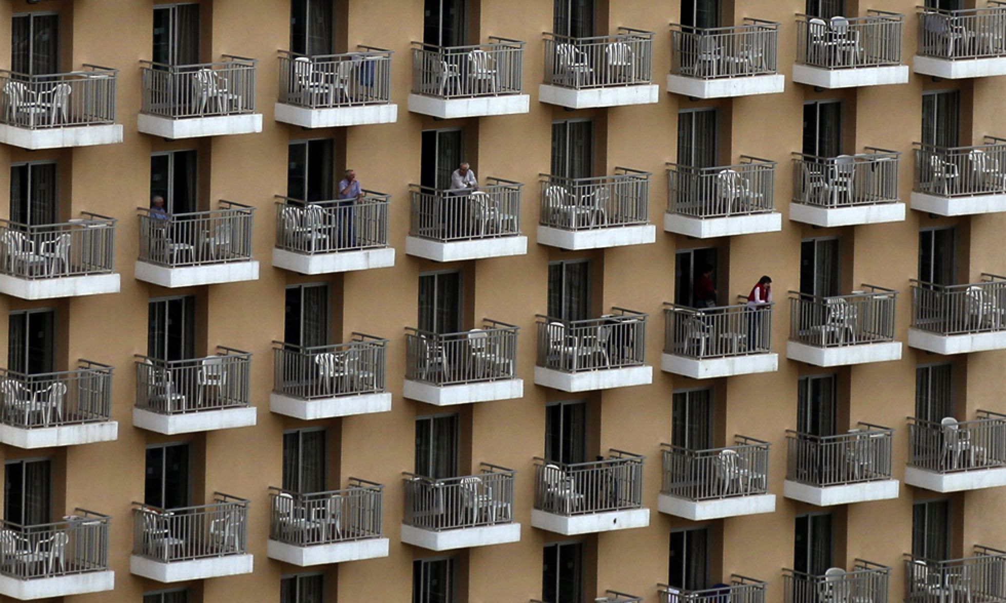 Balcones de un hotel de Benidorm. Balcones de un hotel de Benidorm.