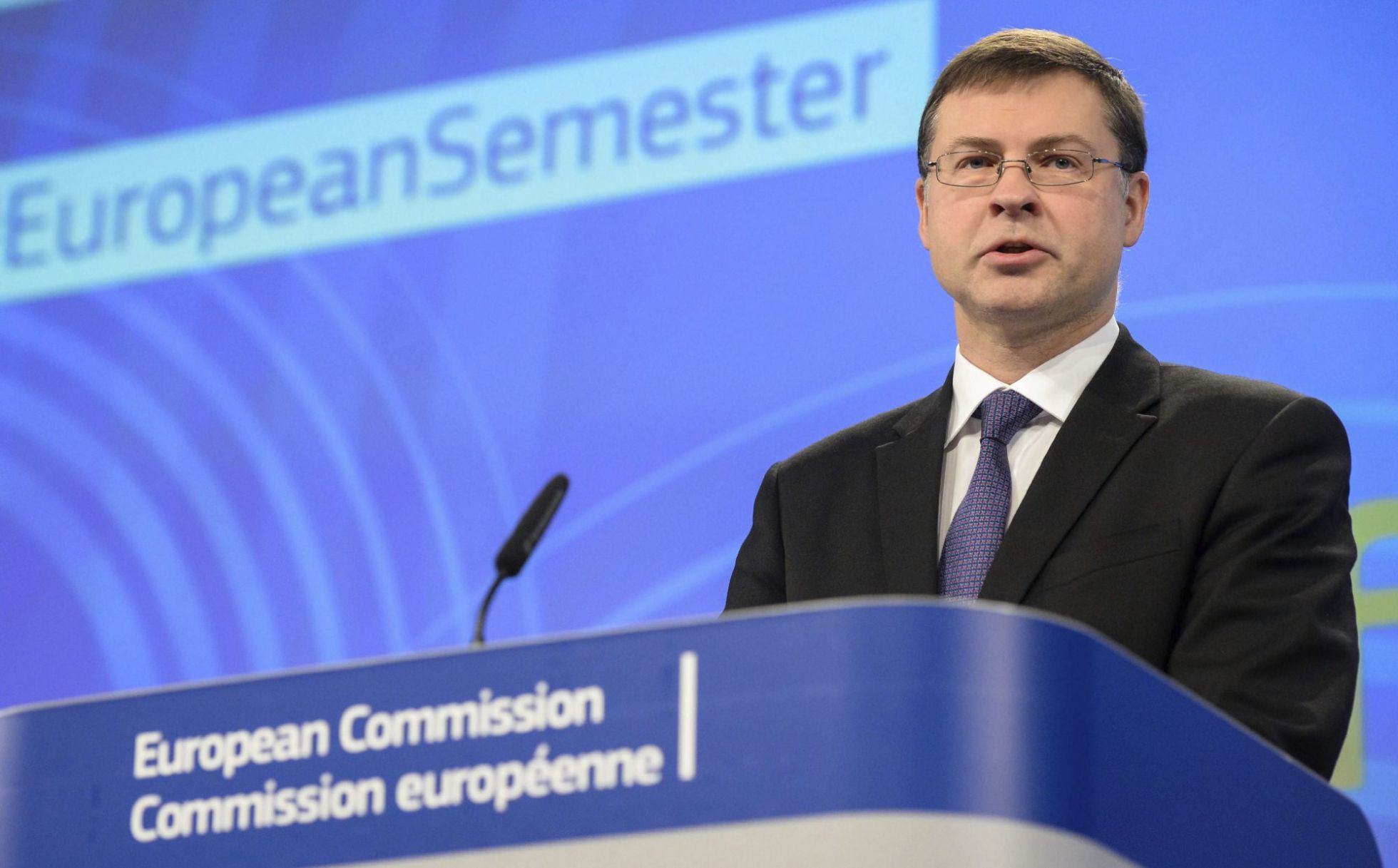 El vicepresidente de la Comisión Europea, Valdis Dombrovskis. El vicepresidente de la Comisión Europea, Valdis Dombrovskis.