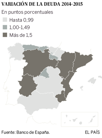 Comunidad Valenciana y Cataluña, las que más se endeudaron en 2015