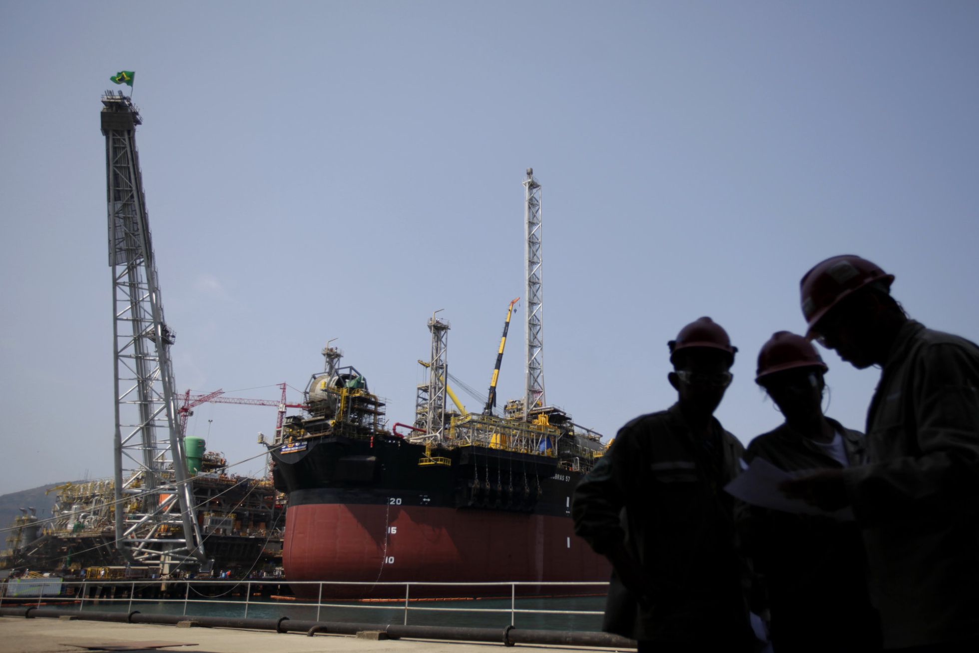 Construcci&oacute;n de una plataforma de Petrobras en R&iacute;o de Janeiro.