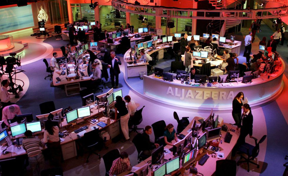 Imagen de la redacción central de Al Jazira, en Doha.