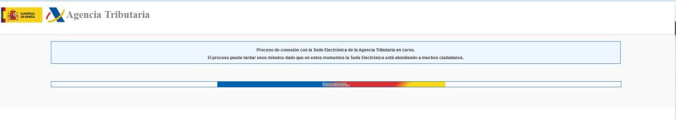 El mensaje de disculpa que aparece en la web de la Agencia Tributaria