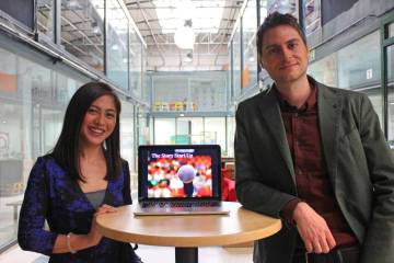 Kay Fabella y Pablo Laporte, emprendedores. Kay Fabella y Pablo Laporte, emprendedores.