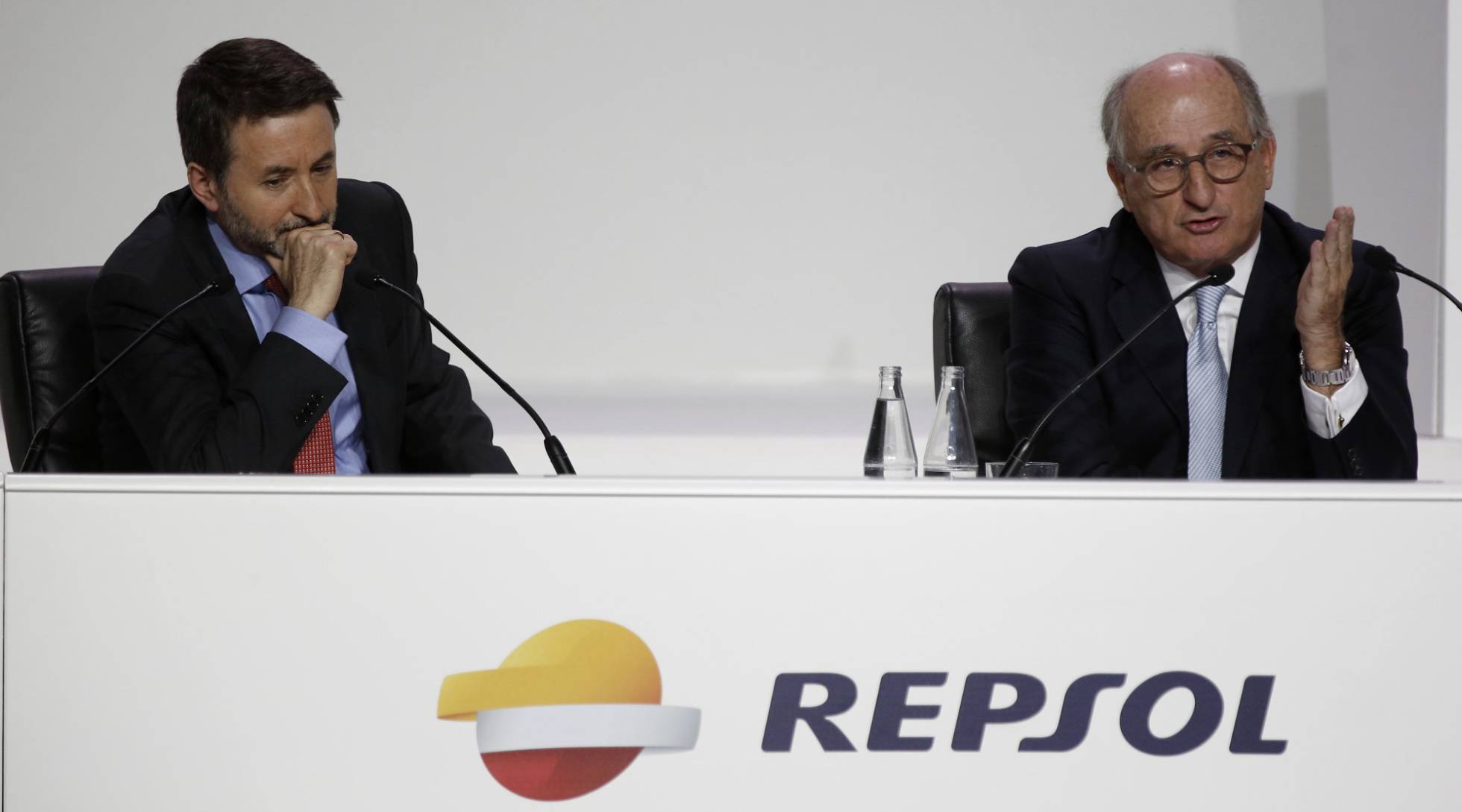 Josu Jon Imaz, consejero delegado de Repsol, y Antonio Brufau, presidente de Repsol Josu Jon Imaz, consejero delegado de Repsol, y Antonio Brufau, presidente de Repsol