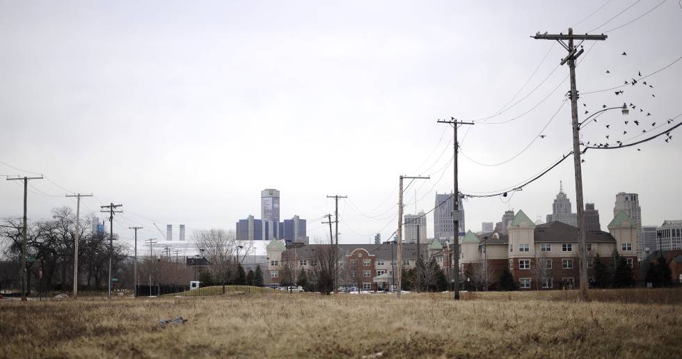 Un solar en el barrio de Brusk Park, Detroit.