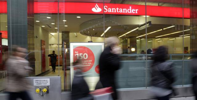 Una oficina de Banco Santander en Nueva York.