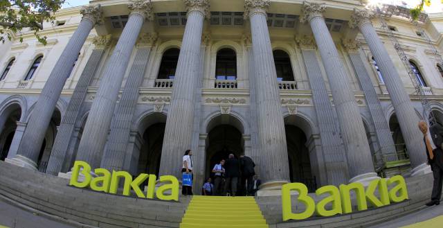 Salida a Bolsa de las acciones del grupo Bankia en julio de 2011.