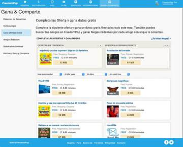 Participando en encuestas y otras ofertas comerciales se pueden conseguir datos gratis.