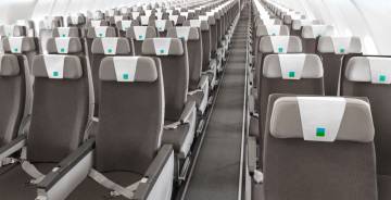 El interior de uno de los aviones de Level.