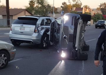 Accidente de un coche de Uber en Tempe (Arizona).