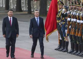 El presidente chino, Xi Jinping, junto a su homólogo argentino, Mauricio Macri.