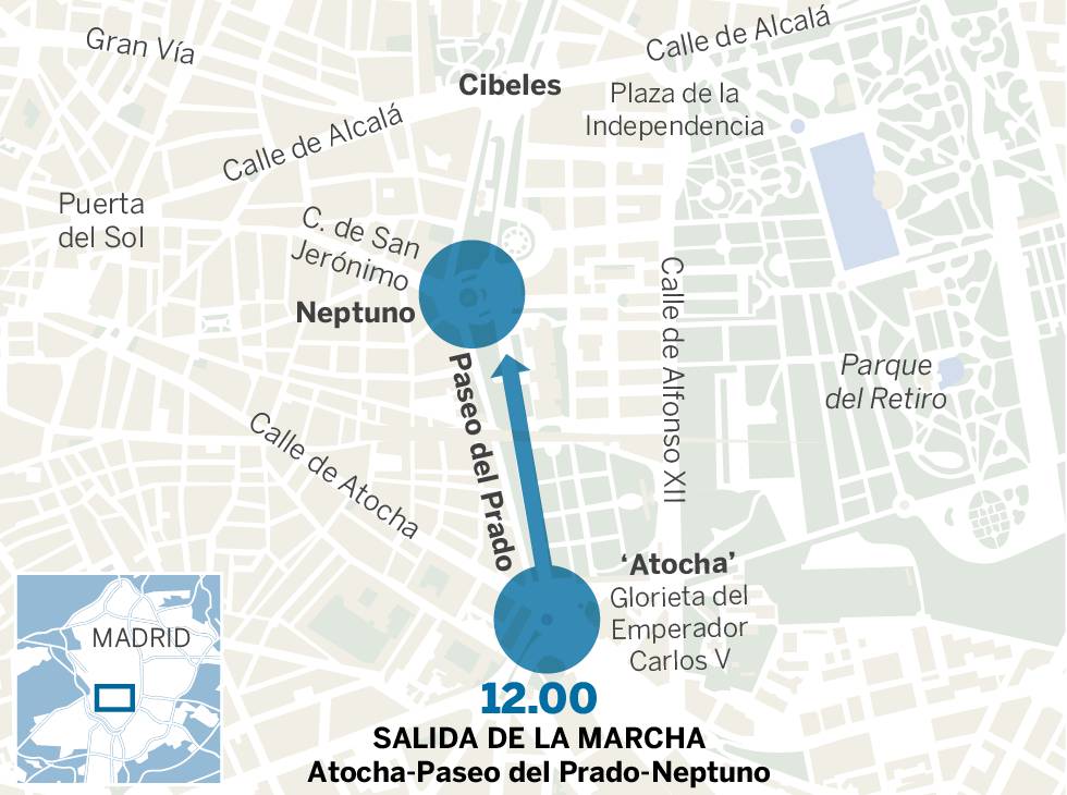 Los taxistas secundan masivamente en Madrid y Barcelona la huelga para protestar contra Uber y Cabify