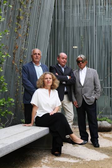 Los creadores del Laboratorio de la Nueva Educación Antonio Rodríguez (iz), Carlos Wert, Jerónimo Junquera y María Acaso.