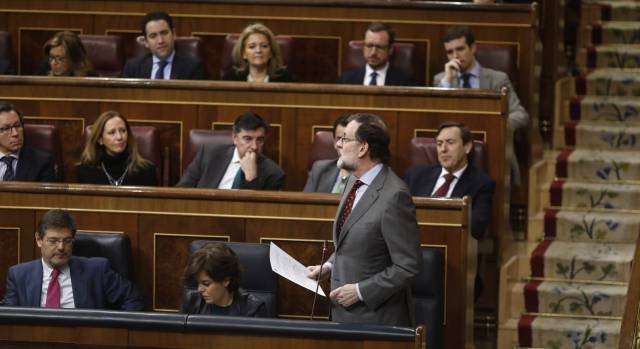 El presidente del Gobierno, Mariano Rajoy, en el Congreso.