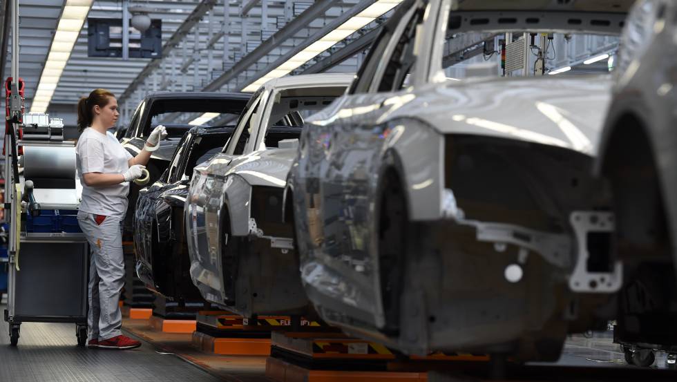 Cadena de montaje de Audi en Alemania