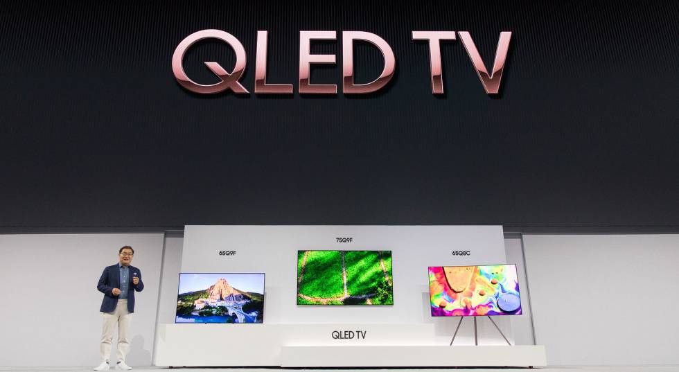 Presentación de televisores QLED de Samsung.
