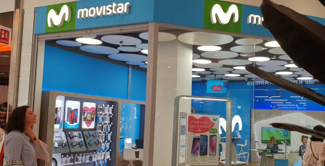 Una tienda de Movistar en Madrid.