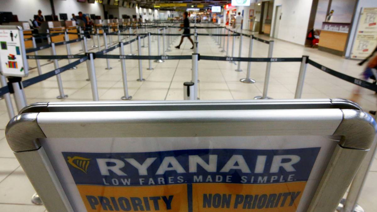 Terminal vacía del aeropuerto de Berlín el 10 de agosto, día de la huelga de pilotos de Ryanair.