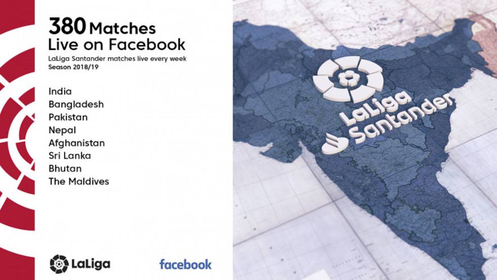 Acuerdo con Facebook para la retransmisión de la Liga en India.