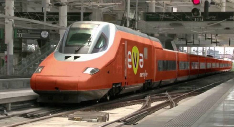 Recreació del tren EVA de Renfe.