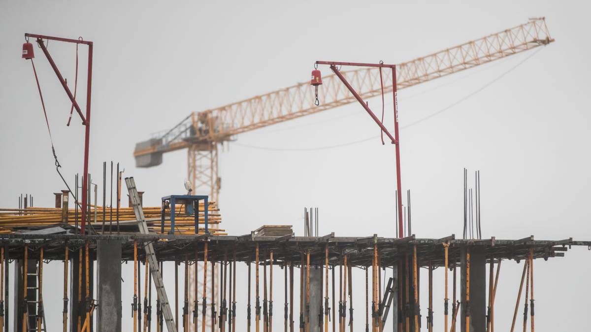 Obras en Santiago de Compostela.