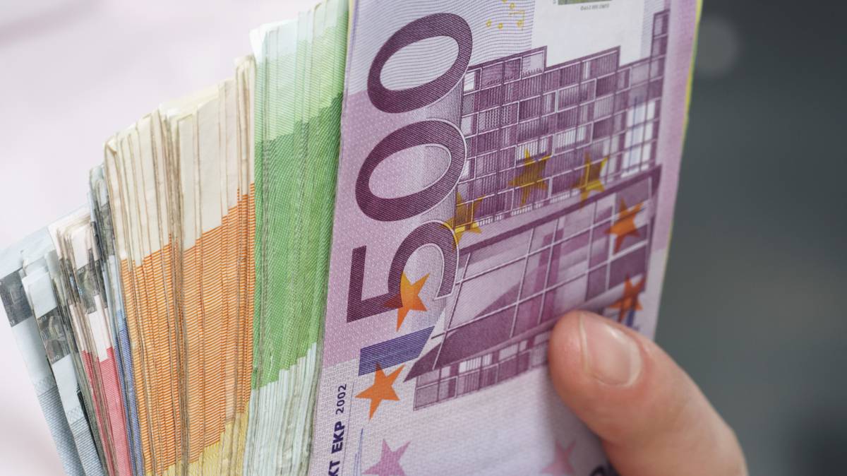 Billetes de euros.