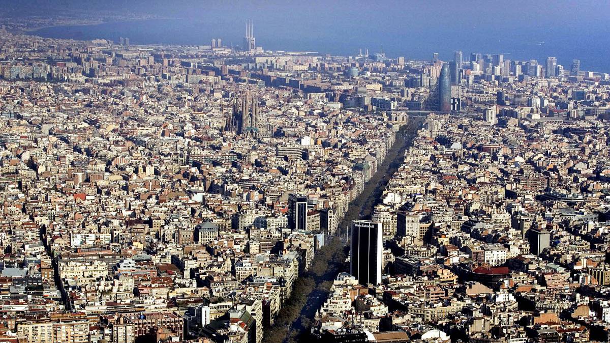 Vista aérea de Barcelona.