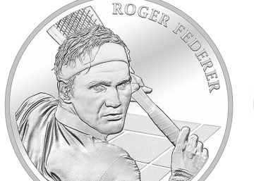 Suiza acuñará monedas de oro y plata con la efigie de Roger Federer
