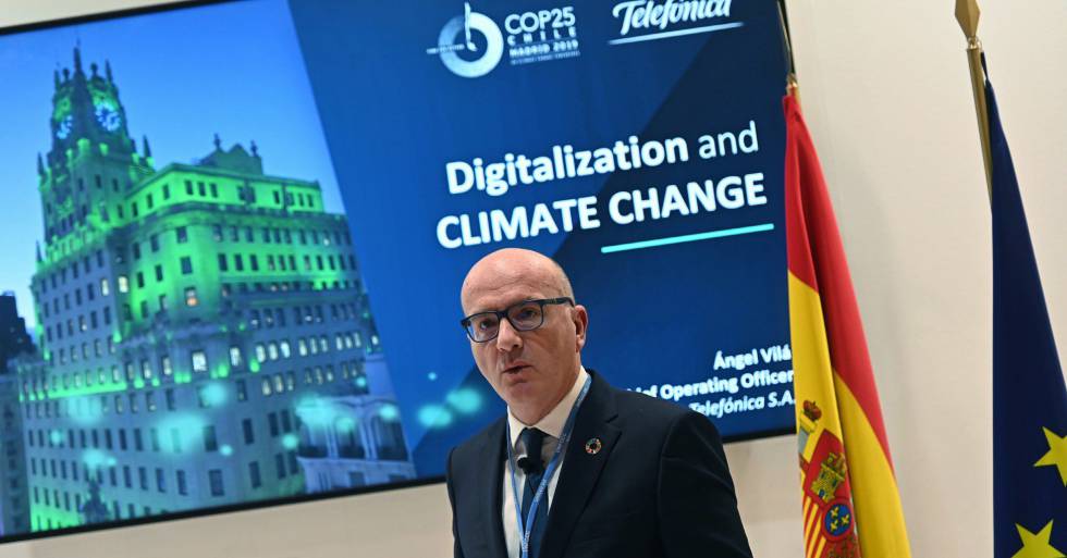 El consejero delegado de Telefónica, Ángel Vilá, en la COP25.