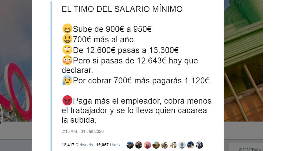 No, la subida del salario mínimo no le hará pagar más impuestos