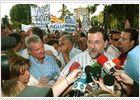 Rajoy se manifiesta en Murcia en contra de la política del agua del Gobierno