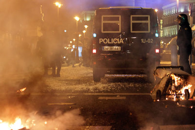 FOTOGALERIA: Disturbios en el centro de Madrid por el "pensionazo"