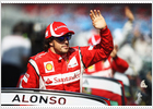 Alonso battles as Vettel dominates