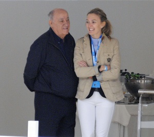 Amancio Ortega y su hija Marta.