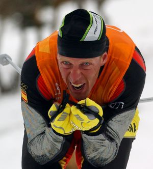 Spanish skier Johann Muehlegg on his way to the gold of which he would be stripped in Salt Lake City. Spanish skier Johann Muehlegg on his way to the gold of which he would be stripped in Salt Lake City.