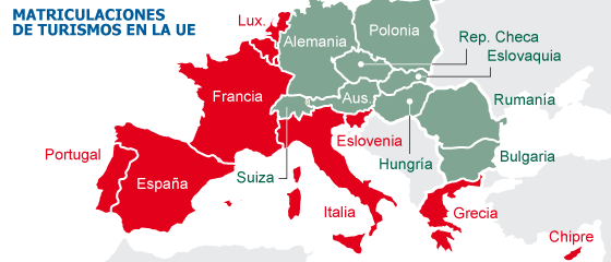 Las ventas caen un 7,0% en Europa Las ventas caen un 7,0% en Europa