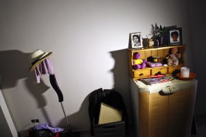 Personal effects in an occupied, empty apartment.