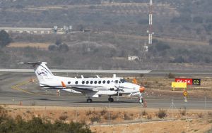 The AENA test plane at Castellón airport.