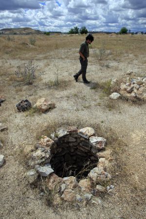 A well located in the Visigothic burial site at Los Ahijones.
