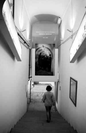 The entrance to the bunkers underneath the Finance Ministry.