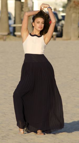 La modelo, durante una sesión de fotos.