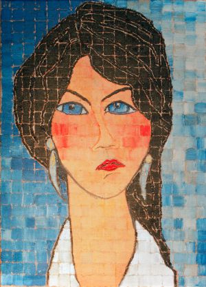 Uno de los retratos de la exposición en Madrid de Ghizlan el Glaoui.
