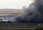 Un incendio devora la fábrica de Campofrío en Burgos Un incendio devora la fábrica de Campofrío en Burgos
