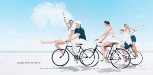 Campaña de Lacoste con la bicicleta como protagonista.