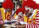 Ronald McDonald's protesta en Brasil Ronald McDonald's protesta en Brasil