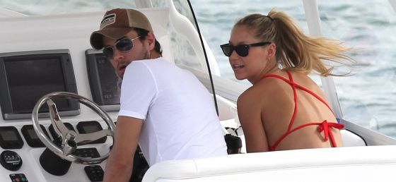 El cantante y su novia, la tenista Anna Kournikova, en Miami.