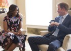 Michelle Obama té con Enrique y, luego, al cole Michelle Obama té con Enrique y, luego, al cole