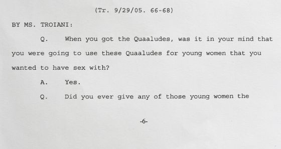 La declaració de Cosby, el 2005.