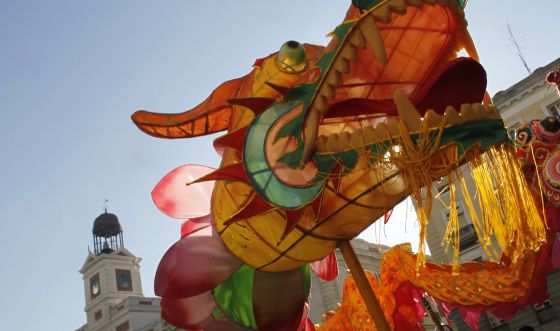 Chinese New Year celebrations in Madrid’s Puerta del Sol square.