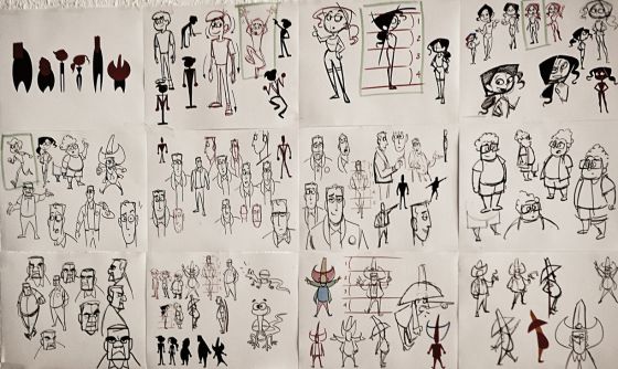 Diseño de algunos personajes de 'Atrapa la bandera'.
